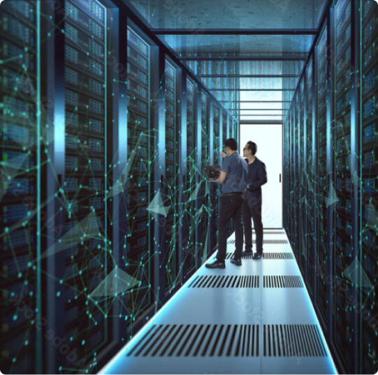 Server room being inspected