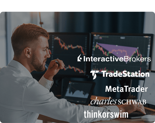 Happy trader working